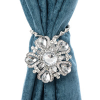 Accessoires décoratifs pour rideaux, crochet de fixation pour rideau en alliage de diamant, fleur, pour rideau de fenêtre