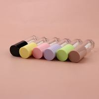 Offre Spéciale – Tubes de brillant à lèvres ronds personnalisables avec logo, 6 ml, avec grandes applicateurs, emballage cosmétique vide pour rouge à lèvres avec grandes brosses