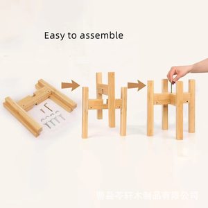 Soporte de madera para comedero de gatos, comedero grande para perros de pie, suministros para mascotas, mesa de comedor para mascotas, comedero elevado - Product Image 3