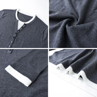 Pull en maille à col rond pour femme, design personnalisé, avec boutons sur le devant, bordure contrastante, manches longues et ourlet côtelé – Fabrication en usine