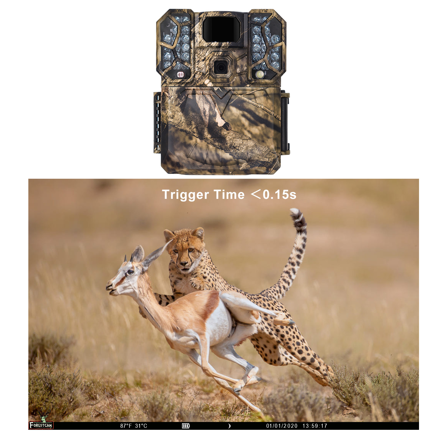 LS_987PRO  4K FHD 1080P 60fps 32MP Wildlife Camera Outdoor Trail Camera for Hunting
