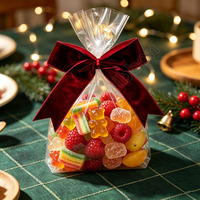Noeuds en ruban de velours écologiques pré-noués 100% polyester, décoration de sapin de Noël, rouge foncé, ornements de couronne, emballage cadeau