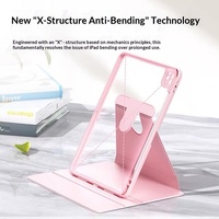 Étui de protection pour tablette iPad Pro 11 pouces, modèle 2025, pliable en trois, rotatif à 720°, avec emplacement pour stylet, compatible avec les coques Air8/A7