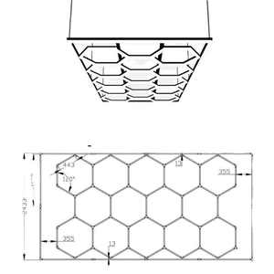 Lumières hexagonales à LED rechargeables <span class=keywords><strong>Automobile</strong></span> Atelier <span class=keywords><strong>Garage</strong></span> Travail Voiture Réparation Éclairage Alimentation AC - Product Image 3