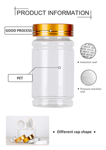 PET de grado alimenticio cilíndrico personalizar color 80ml con tapa metálica Clour personalizada para cápsula de vitamina suplemento botella de farmacia - Product Image 6