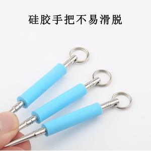 ที่ถอดเบ็ดตกปลาสแตนเลสพร้อมด้ามจับสีน้ำเงินสำหรับปลาคาร์พครูเชียนและเครื่องมือถอดเบ็ดแบบ Deep Throat - Product Image 4