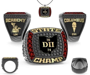 2026 Custom Rose Gold Plated Alloy Football Basketball Baseball Sports Usssa Championship <b>Rings</b> - Product Image 3