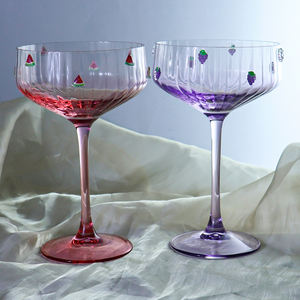 Verre à champagne décoratif créatif en forme de fruit, design personnalisé avec logo, verre à vin rouge en cristal coloré, emballage EPR <span class=keywords><strong>France</strong></span> - Product Image 6