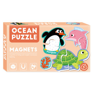 Rompecabezas Magnético de <span class=keywords><strong>Animales</strong></span> Marinos de Dibujos Animados para Refrigerador, <span class=keywords><strong>Pizarra</strong></span> Blanca y Negra - Product Image 6