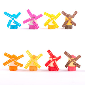 <b>Miniature</b> Simulated Windmill Model Colorful Garden Ornament Indoor Outdoor Decorative Accessory D1353 - Product Image 1