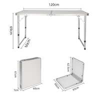 Table pliante en alliage d'aluminium YODA et 4 chaises au design moderne pour une utilisation en extérieur dans le parc