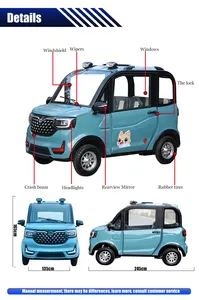 중국에서 만든 작은 핫 세일 전자 인증 전기 스쿠터 자동차 전기 자동차