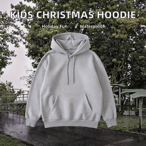 Sweat-shirt à capuche gris pour enfants, sweat-shirt à capuche pour enfants avec poche avant, vêtements décontractés pour l'automne et l'hiver - Product Image 2