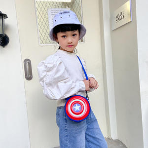 Sac de messager de mode créative pour garçon Cartoon Cool Spider Man Captain America sac à bandoulière étanche PU porte-monnaie en gros - Product Image 3