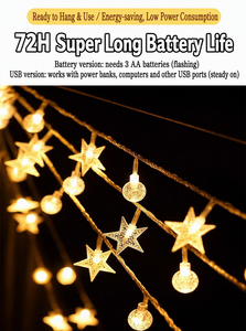 Luces de Cortina en Cascada, Luces LED de Exterior, Luces de Hielo Estrelladas, Lámpara de Cortina Ambiental Impermeable, Guirnalda Decorativa de Luces de Hadas - Product Image 5