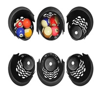 Dayanıklı 25cm yükseklik siyah plastik kolay temiz Web yedek cepler 9-Ball bilardo masası Snooker & bilardo ürünleri için 6 adet Set