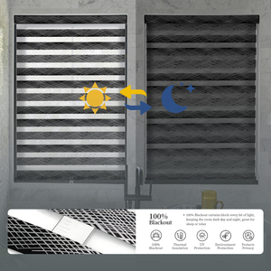 Persianas Verticales Enrollables de Tela <span class=keywords><strong>El</strong></span>éctricas Modernas de <span class=keywords><strong>Gran</strong></span> Calidad Sisheng, con Diseño de Cebra, Opacas, para Ventana K503 - Product Image 2