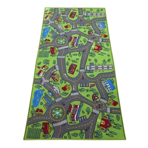 Alfombra de carretera hecha a máquina para niños, alfombra diseñada para niños, alfombrillas de juego para bebés, alfombras para suelo - Product Image 3