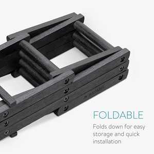 Modern Small Black Bamboo Wine <b>Rack</b> Wine Stand with Foldable Design for Organizing and Storing <b>Bottles</b> - Product Image 4