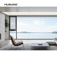 Fenêtre de balcon à double vitrage sur mesure, design simple, cadre en aluminium étroit, résistante aux ouragans, fenêtres à battants pour maison