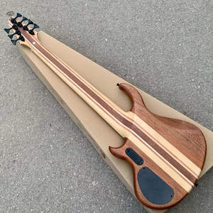 Bajo Eléctrico Profesional de 6/7 Cuerdas con Pastilla Activa Diapasón de Palo de Rosa Cuerpo y Mástil Unidos de Arce y Caoba para Música - Product Image 6