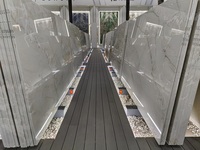 Carreaux de dalles de pierre de marbre blanc en quartzite cristal Le Mont Blanc brésilien de haute qualité