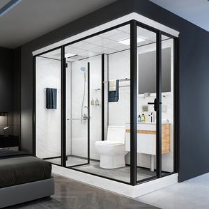 Offre Spéciale Complet Kit de salle de Bain Modulaire Préfabriquée De Luxe Hôtel Design Fenêtre En Verre Douches <span class=keywords><strong>Cabine</strong></span> <span class=keywords><strong>Camping</strong></span> Gousses Avec Salle De Bains - Product Image 6