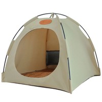 Vente en gros de tente-lit pour animaux de compagnie pliable, imperméable, respirante, portable, avec fermeture à boutons solides, pour chat, chien, petites races, camping
