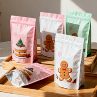 Sacs d'emballage de Noël sur mesure pour bonbons, avec encoche de déchirement, design festif pour cadeaux de bonbons gélifiés et de gelée, idéal pour les fêtes