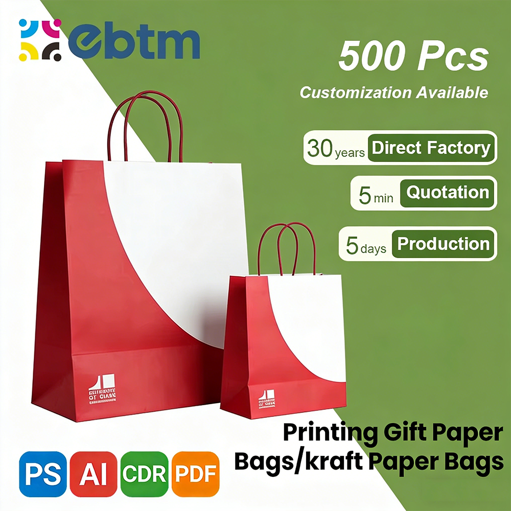 Paper Bag Thicken Kraft Paper Handbag Catering Takeaway Packing Bag Kraft Paper Shopping Bag for Bakery