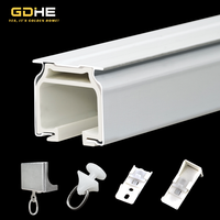 Rail de rideau mural en fer de taille mini, avec embout de fin de rail et support, accessoires de rideau - Vente en gros usine