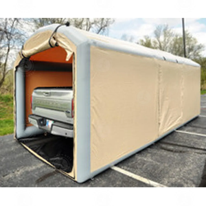 Cubierta impermeable inflable portátil Tienda de campaña para coche con bomba de aire eléctrica Material de PVC Garaje inflable sellado al aire para uso en invierno - Product Image 2