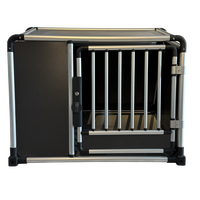 Cage pour chien en aluminium anodisé, portable, robuste, facile à assembler, respirante, pour le transport, vente en gros directe usine