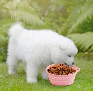 Hot-selling Practical Cat and <b>Dog</b> Feeding Silicone <b>Portable</b> Folding <b>Bowl</b> Outdoor Travel Pet <b>Bowl</b> Color Pet Folding <b>Bowl</b> - Product Image 3