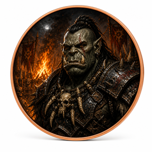 Pièce de monnaie de guerrier orque Warlord's Mark - Pièce de monnaie en cuivre de collection de 40 mm - Pièce de monnaie d'art tribal sauvage pour cadeau et décoration - Product Image 3