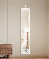 Miroir Mural Long Noir Simple pour Décoration Intérieure Chic, Chambre, Armoire, Design Moderne, Salon
