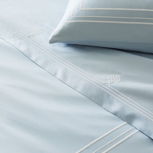 Sang trọng 100% cotton Vua kích thước được trang bị tấm Ga Trải Giường thiết lập với Thêu 4-mảnh thiết lập cho phòng ngủ - Product Image 4