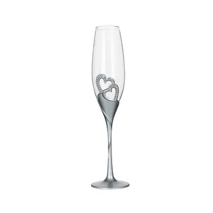 Hotselling מוצרים אמזון חתונה electroplated יהלומי זהב חלילי יין אדום אלגנטי שמפניה זכוכית