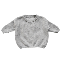 Jersey con nombre bordado hecho a mano personalizado, ropa para niños, suéter de bebé de algodón de punto suave completo