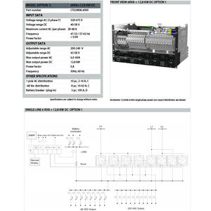 Eltek Smartpack S raddrizzatore 6 kVA AC 16 kW 8 kW 48 VDC uscita C nucleo di alimentazione Telecom con Smartpack S - Product Image 3