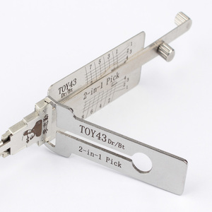 <span class=keywords><strong>LISHI</strong></span> <span class=keywords><strong>TOY43</strong></span> Dr Bt 4 و 7 أسنان مكسورة 2 في 1 لتويوتا الأكبر سنًا لكامري بيك وفك تشفير قفل الباب أداة أقفال مفتوحة - Product Image 1