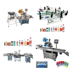 Glass Sauce Bottles Front Back And Top Labeling MachineGlass Sauce Bottles Front Back Labeling MachineGlue Label Machine For Cig