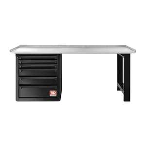 FACOM - RWS2-2MG6DBS 2m black <b>workbench</b> <b>stainless</b>-<b>steel</b> worktop - EAN 3662424174667 <b>WORKBENCHES</b> AND TABLES - Product Image 1
