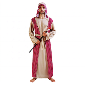 Disfraz <span class=keywords><strong>de</strong></span> Príncipe Árabe para Fiesta <span class=keywords><strong>de</strong></span> Disfraces <span class=keywords><strong>de</strong></span> Halloween, Conjunto <span class=keywords><strong>de</strong></span> Túnica, Disfraz <span class=keywords><strong>de</strong></span> Pastor del Medio Oriente - Product Image 1