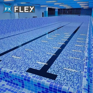 JS personalizzato stampato mosaico Design decorativo rivestito in PVC rivestimento impermeabile per la piscina in hotel di lusso - Product Image 2