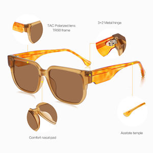 2025 alta calidad Unisex UV400 gafas de sol mujer moda marca de lujo tonos cuadrados logotipo personalizado diseñador gafas de sol polarizadas - Product Image 2