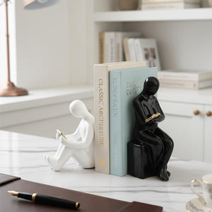 Sculpture de lecteur en céramique, serre-livres décoratif, artisanat personnalisé, décoration pour la maison, le bureau et le salon, cadeau, directement de l'usine - Product Image 1