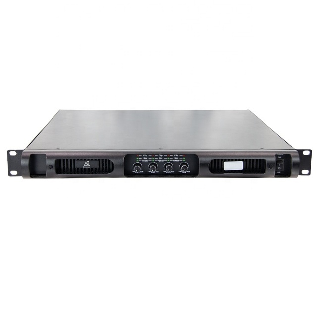 High Power 2000W Professional 1U 2 Channel Metal Power Amplifier for Audio Stage