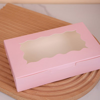 Boîte à gâteau carrée écologique et biodégradable en carton blanc, petite boîte à dessert, emballage pour tarte aux œufs, emballage personnalisé en papier kraft