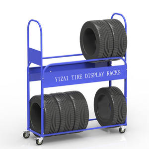 تخصيص سيارة معدنية الإطارات حامل رف تخزين الإطارات الإعلان المعرض التجاري الإطارات رف شاشة - Product Image 1